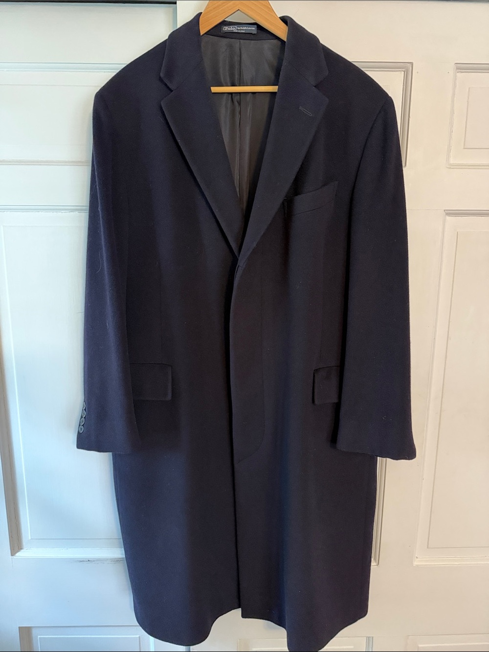 Polo by Ralph Lauren Men's Black Cashmere Coat 44R